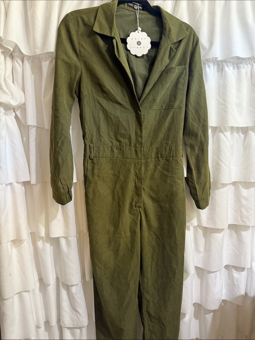 Daisy Street Olive Green Utility Jumpsuit